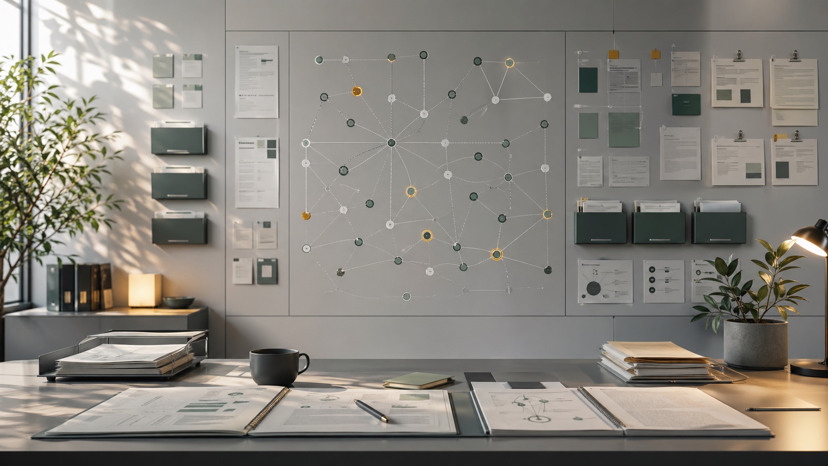 Mapa procesów, dokumentów i statusów odsłaniająca wzorce pracy w organizacji